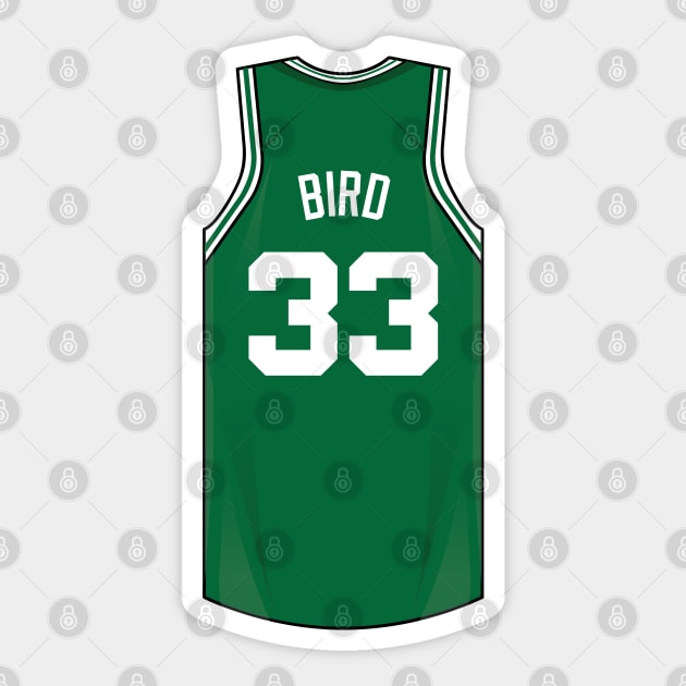 Larry Bird Jersey Sticker by WalkDesigns